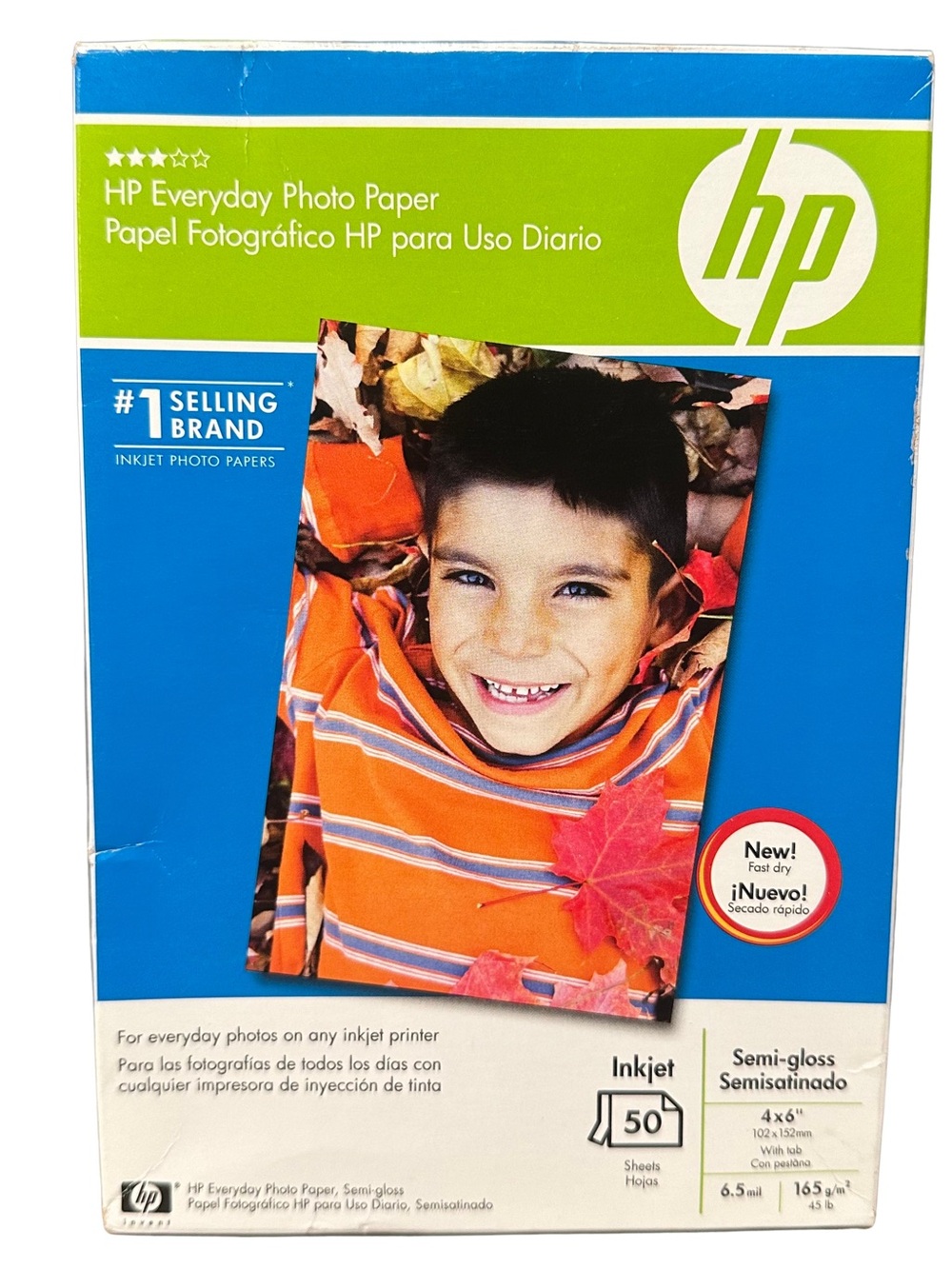 HP Everyday Photo Paper Semi-gloss 4x6" 50 Sheets NEW Sealed